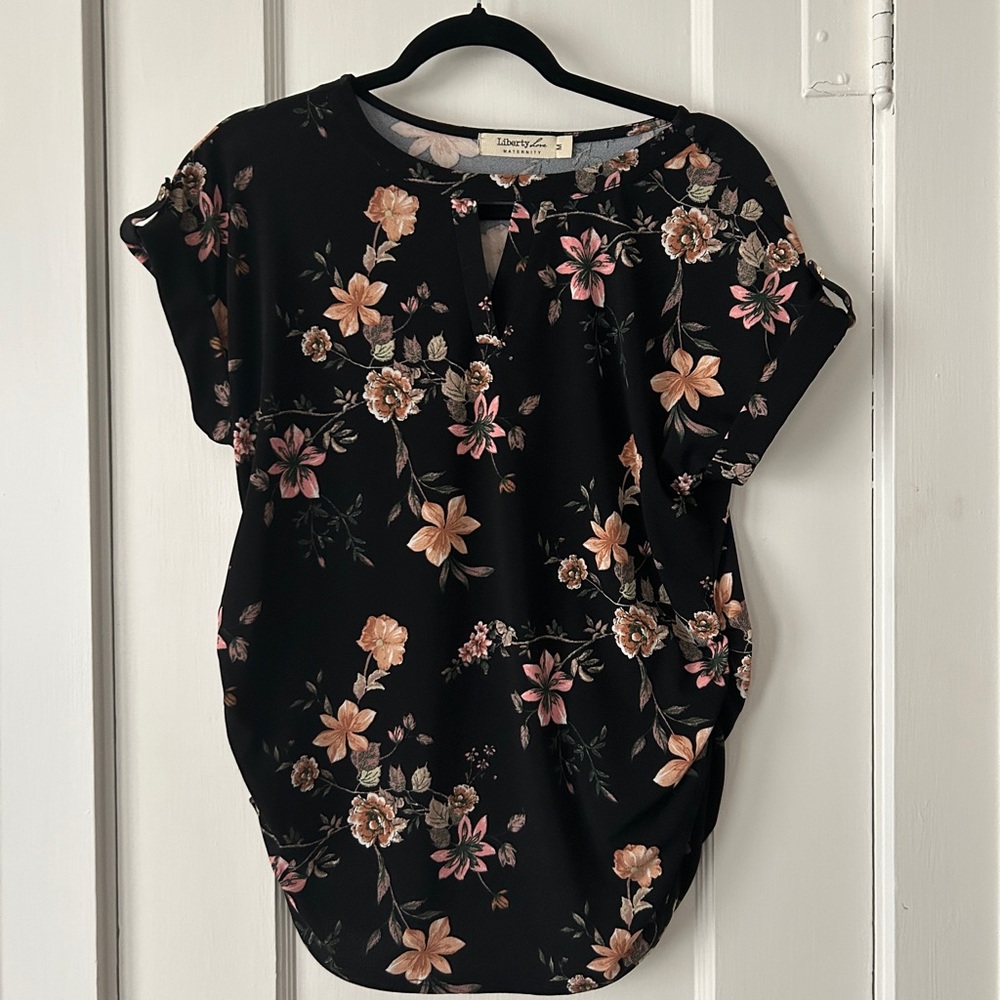 Black Floral Blouse